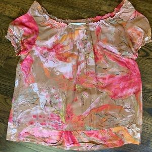 Diane von Furstenburg, Floral Blouse. Size 4